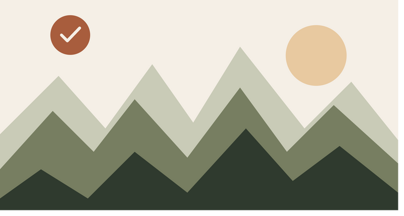 Ladakh Marathon race week checklist — mountain silhouettes with a checkmark badge