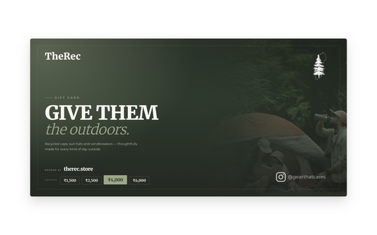 Gift Card - For UPF 50+ Outdoor Gear, Caps & Windbreaker
