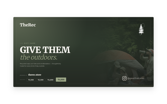 Gift Card - For UPF 50+ Outdoor Gear, Caps & Windbreaker